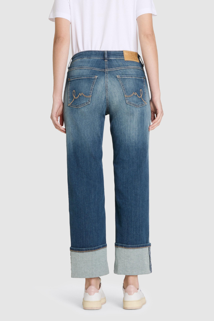 Mac Laura Turn Up Authentic Stretch Denim Jeans