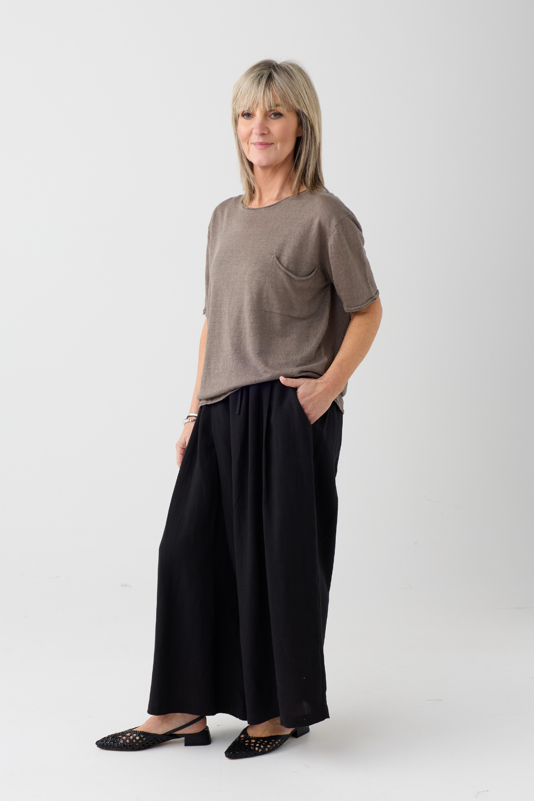 el2 Khaki Knit T-Shirt 1077
