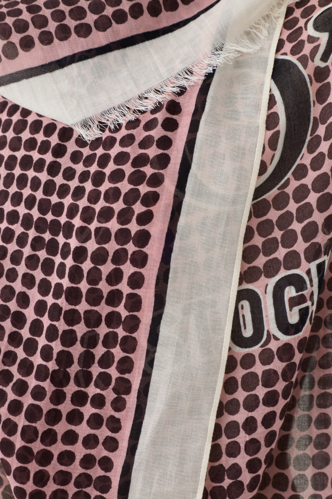 Marc O'Polo Pink Multi Spot/Logo Scarf