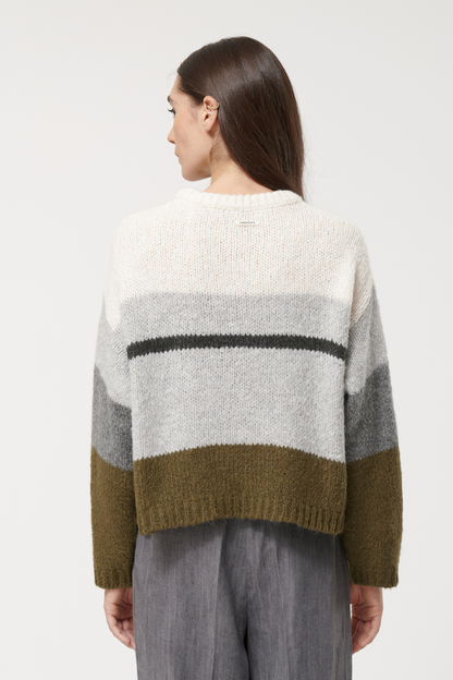 Humility KOSHO Grey/Military Stripe Jumper