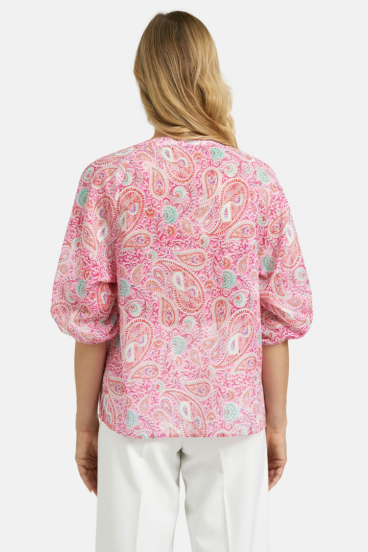Milano Orchid Print Raglan Sleeve Blouse