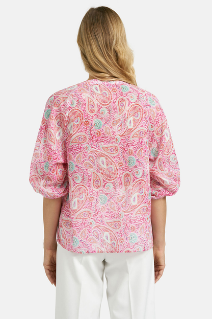 Milano Orchid Print Raglan Sleeve Blouse