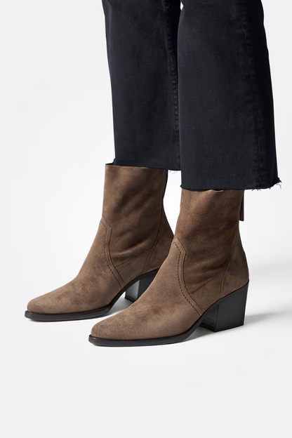 Paul Green Soft Suede Earth Ankle Boots