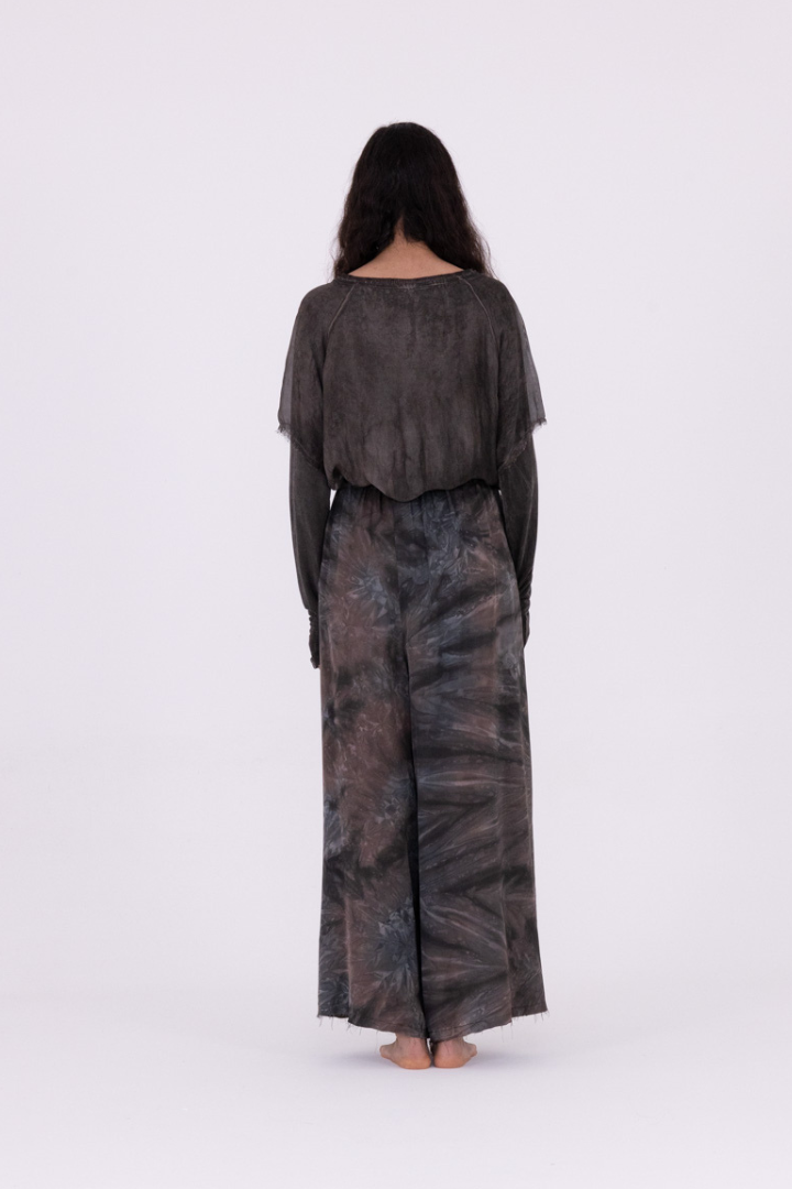 Sanctamuerte Bengal Brown Palazzo Trousers