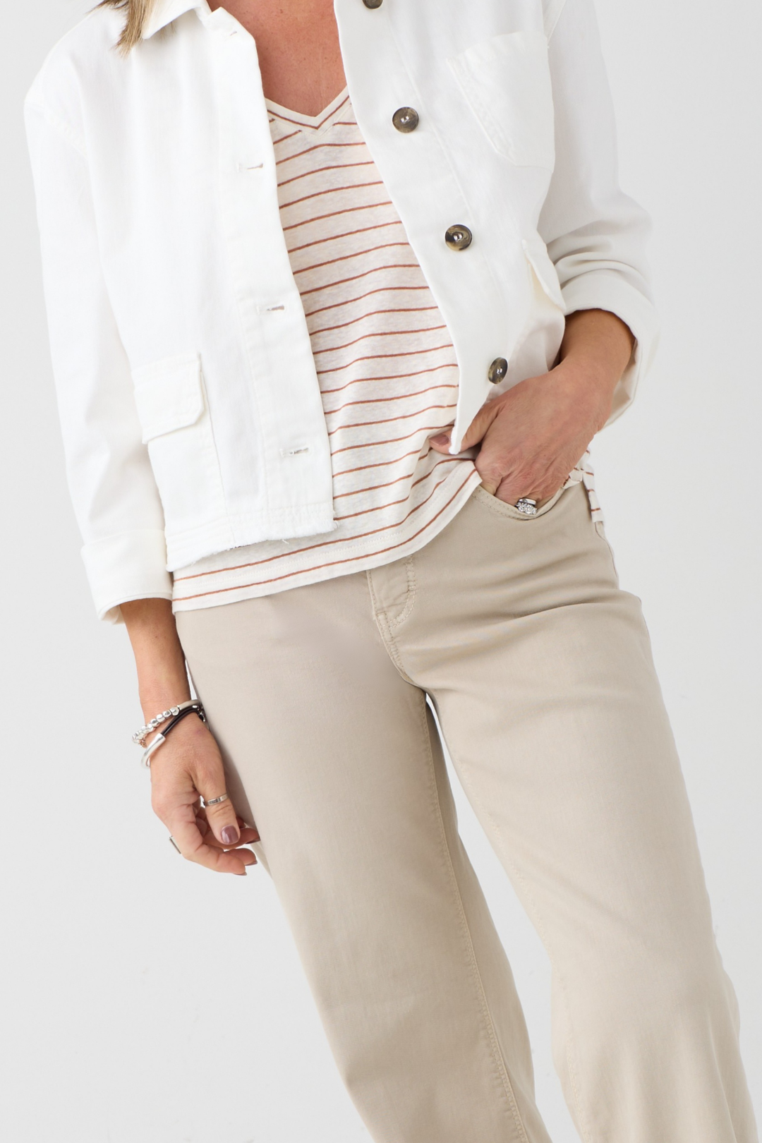 Oui Cloud Dancer Jacket