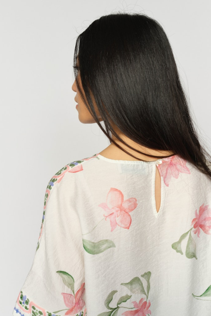 Mos Mosh Palma Big Orchid Ecru Blouse