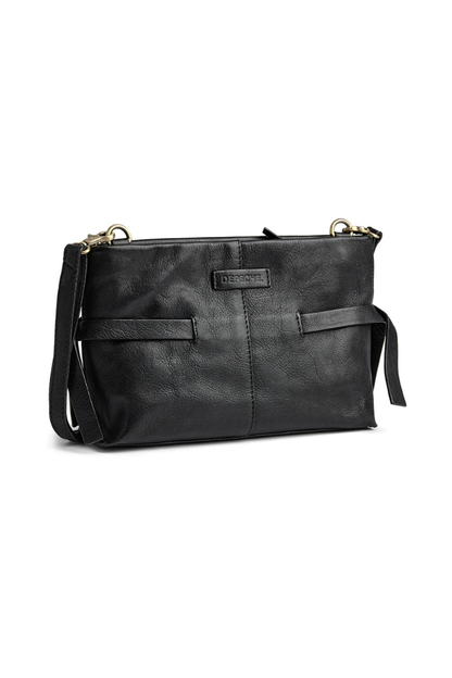 Depeche Black (Nero) Clutch Bag w/Tie Detail
