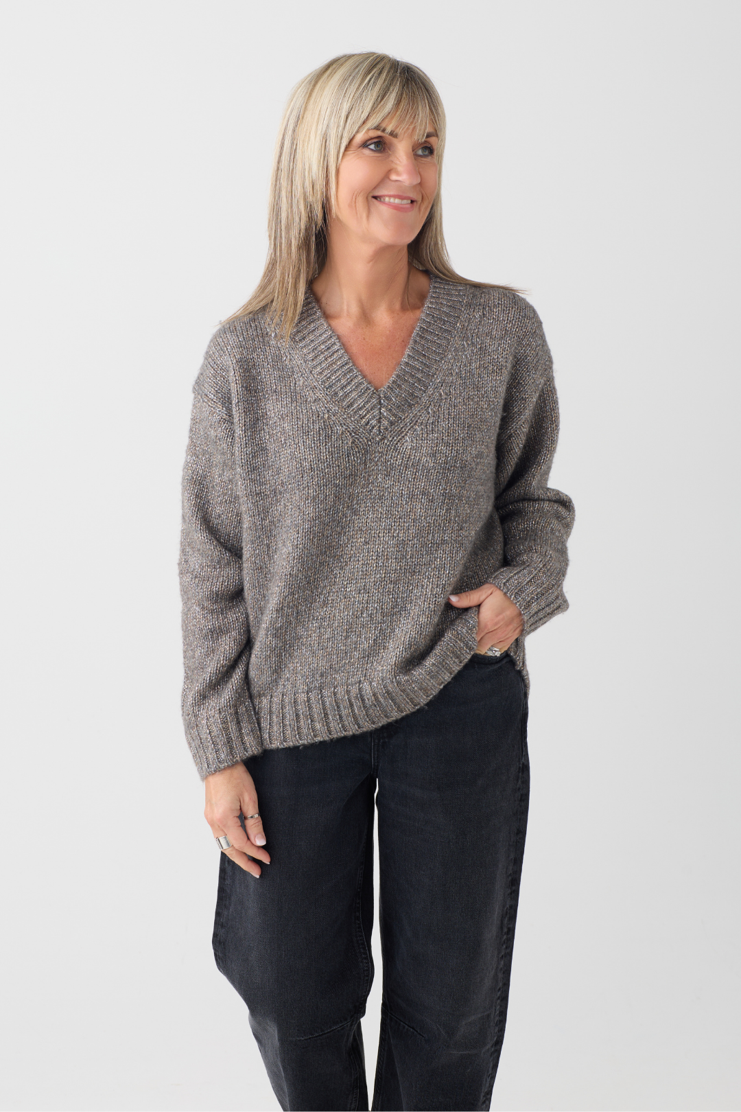 Mos Mosh Welma Dark Grey Sparkle Jumper