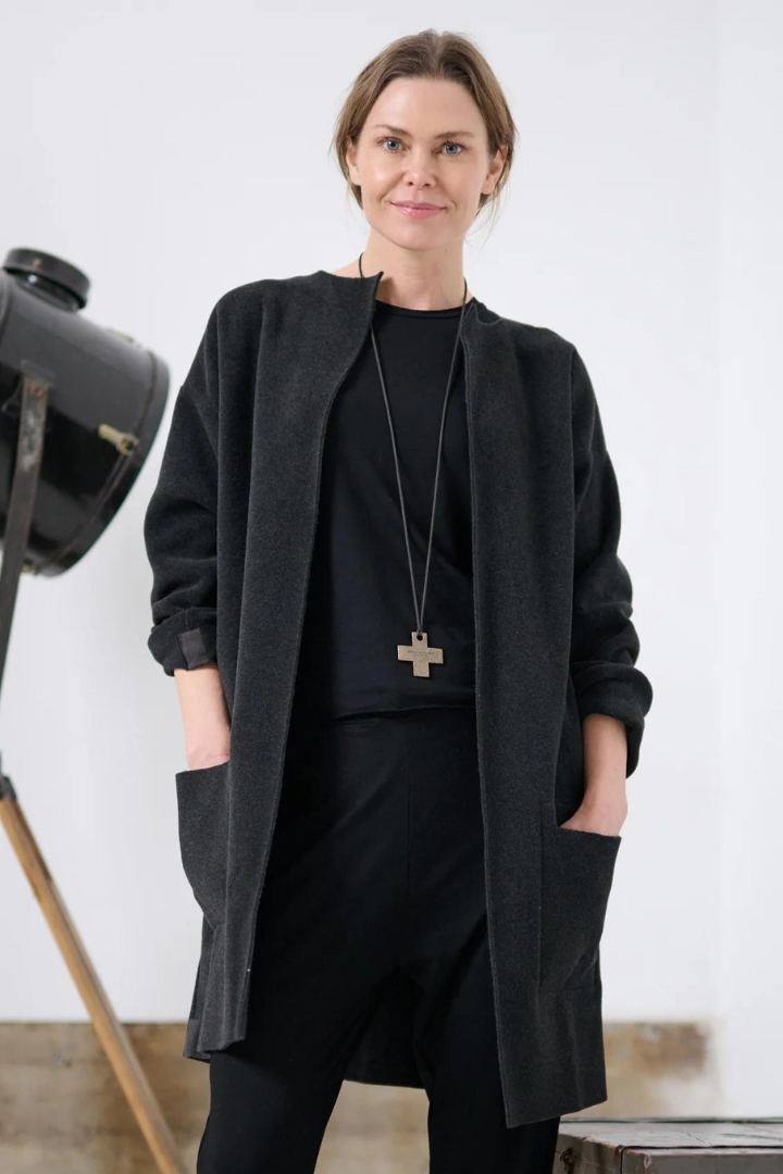 Henriette Steffensen Soft Black Cardigan