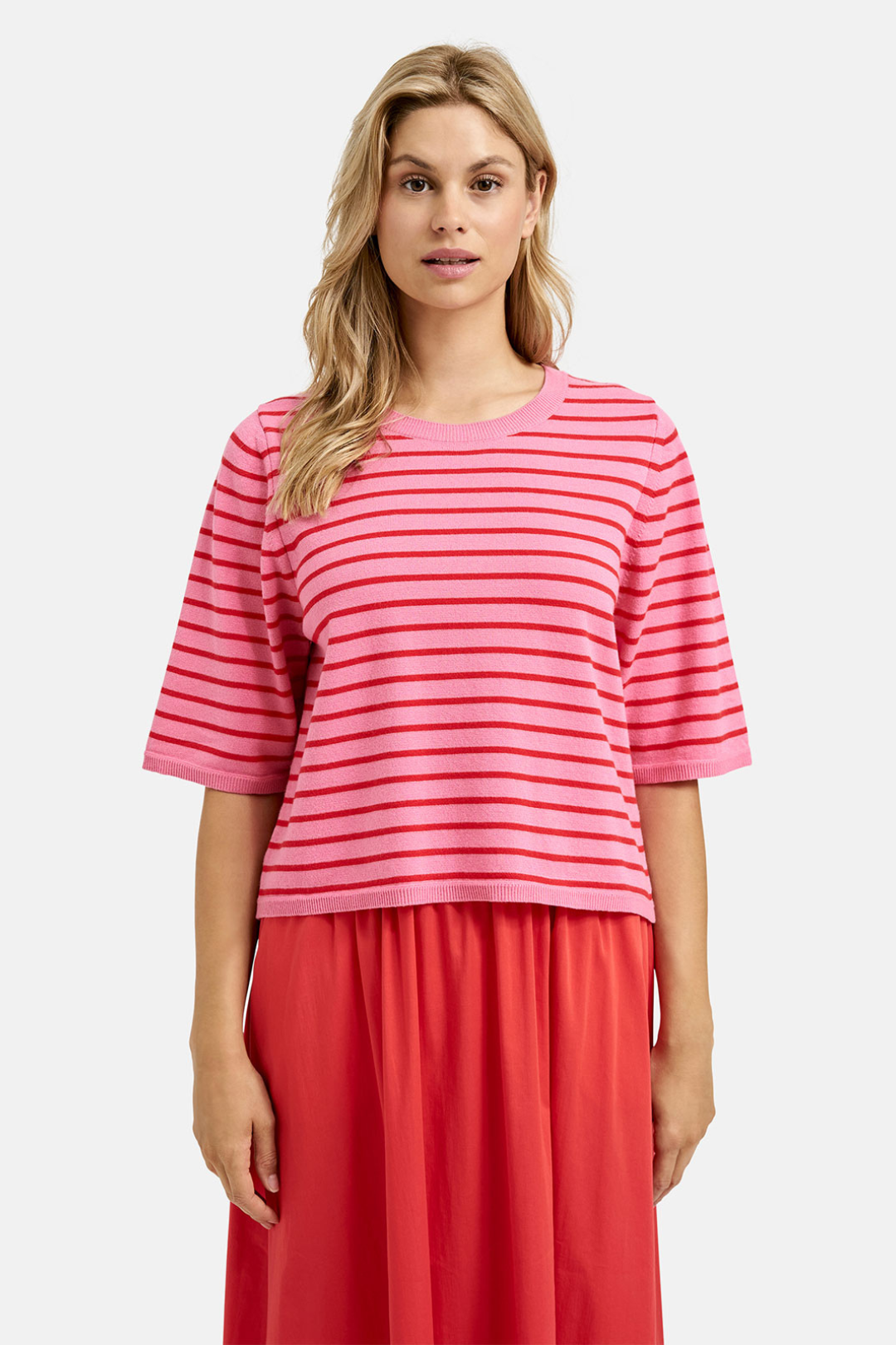 Milano Pink/Red Stripe Jumper