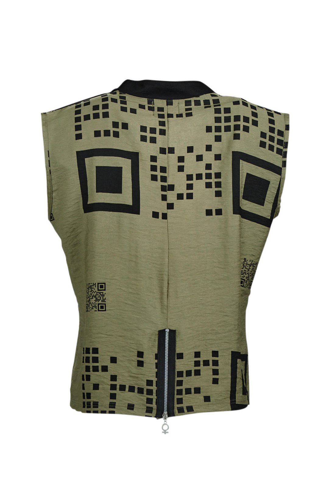 My Soul Olive QR Code Waistcoat