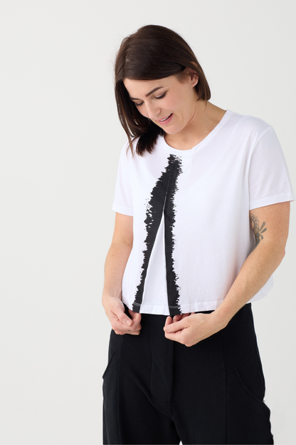 Lurdes Bergada White/Black T-Shirt 701