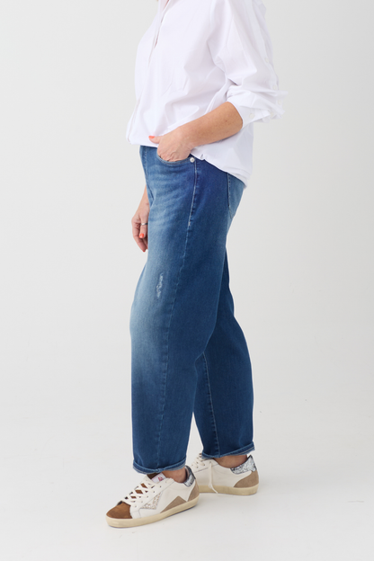 Mac Danni Vintage Indigo Glitter Barrel Jeans
