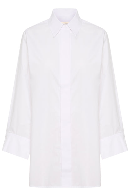 InWear Helve Pure White Long Length Shirt