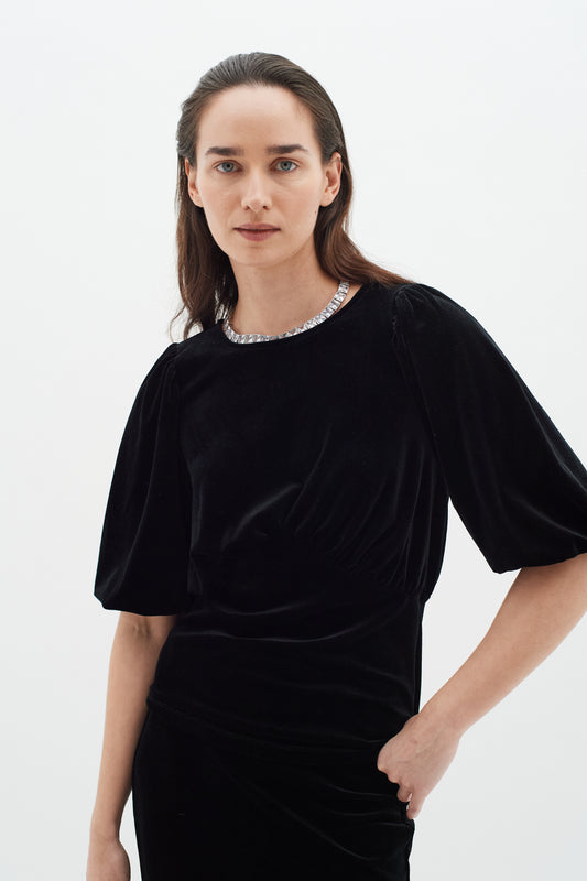 InWear Brynn Black Short Sleeve Top