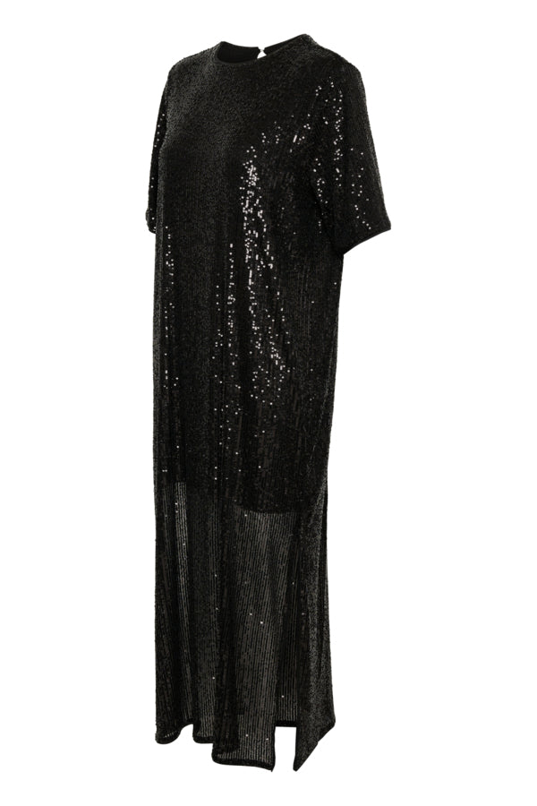 InWear Barbara Black Long Sequin Dress