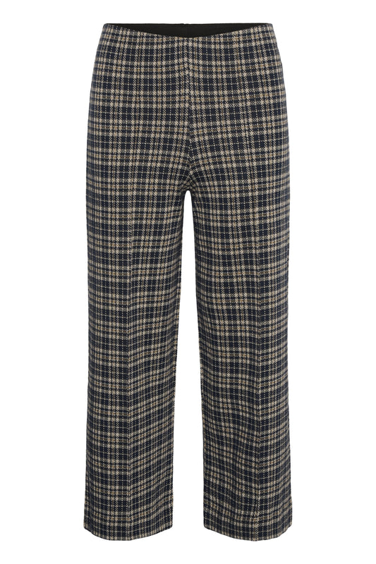 Part Two Ilisan Dark Navy Check Trouser