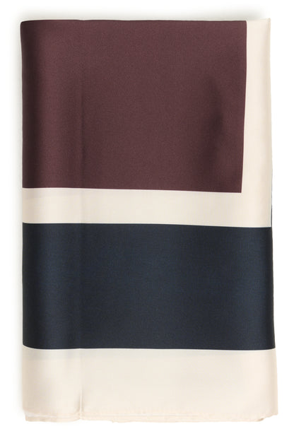Part Two Namira Tawny Port/Dark Navy Scarf