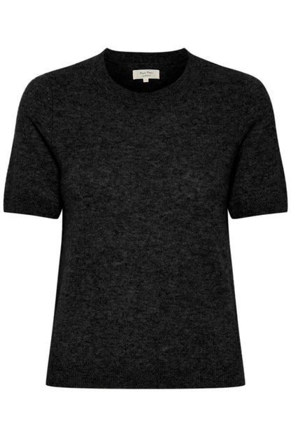 Part Two Everlotta Black Cashmere Short Sleeve Jumper