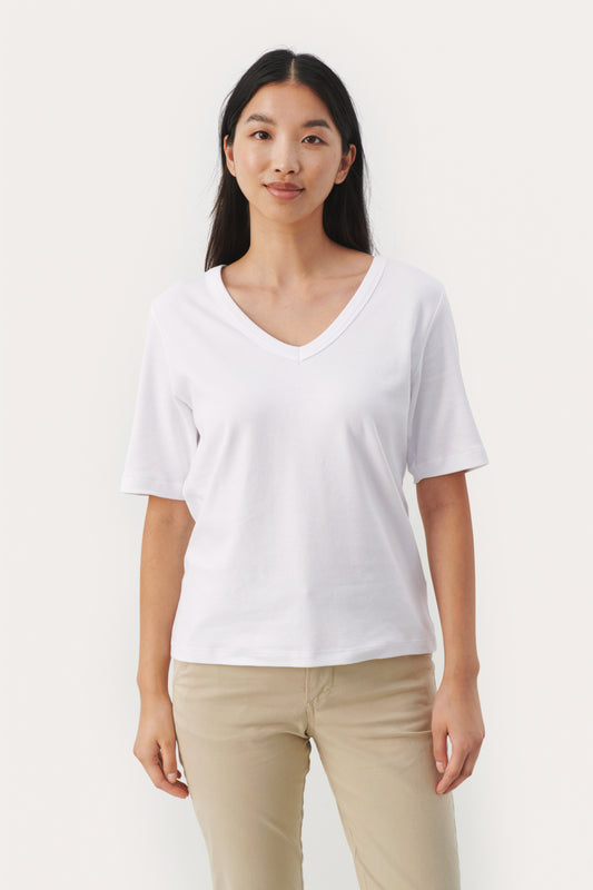 Part Two Ratansa Bright White V T-shirt