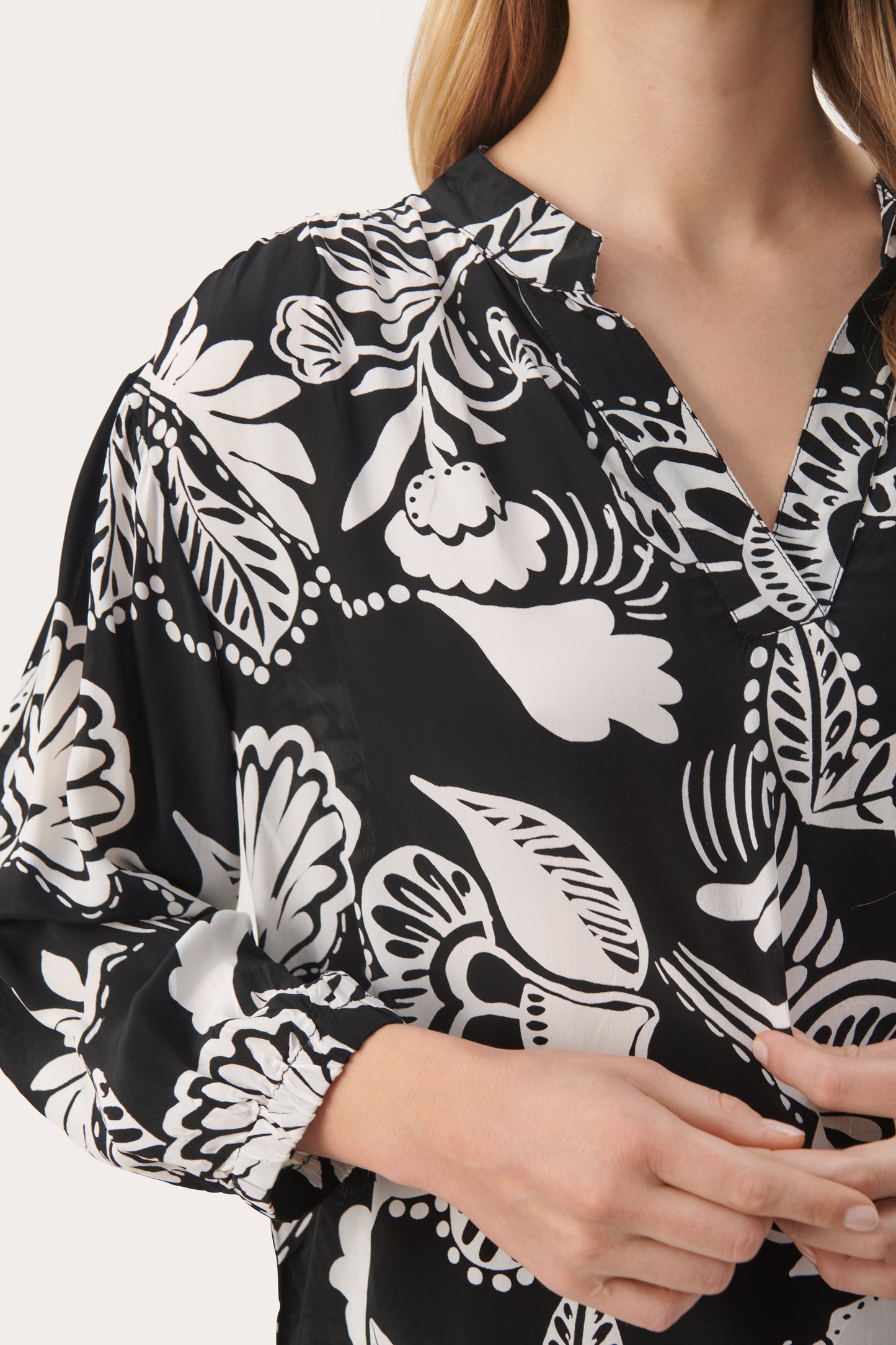 Part Two Ginevera Black Graphic Print Blouse