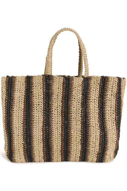 Part Two Giorgia Natural/Brown/Black Stripe Bag