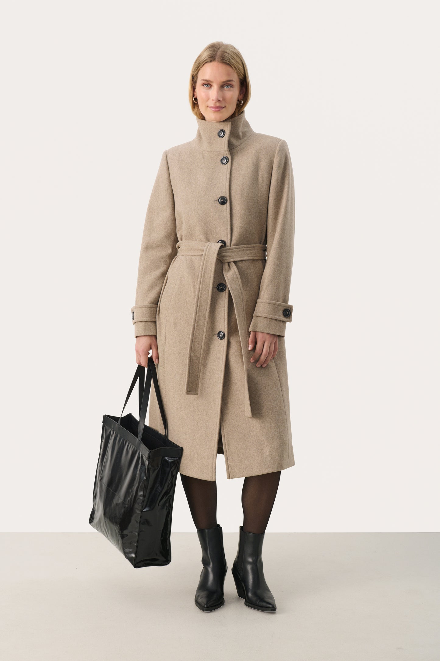 Part Two Lihanna Light Beige Melange Coat