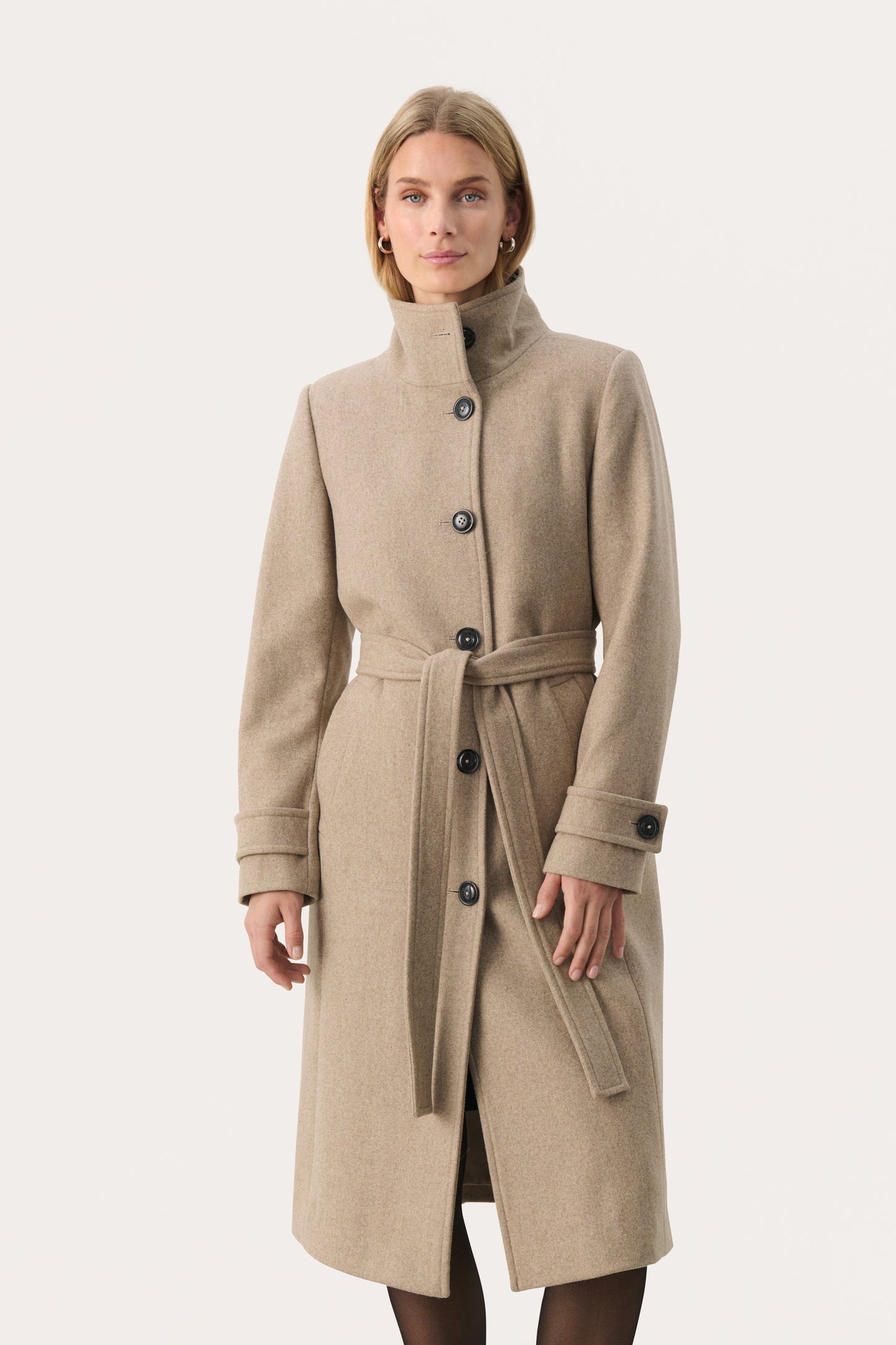 Part Two Lihanna Light Beige Melange Coat