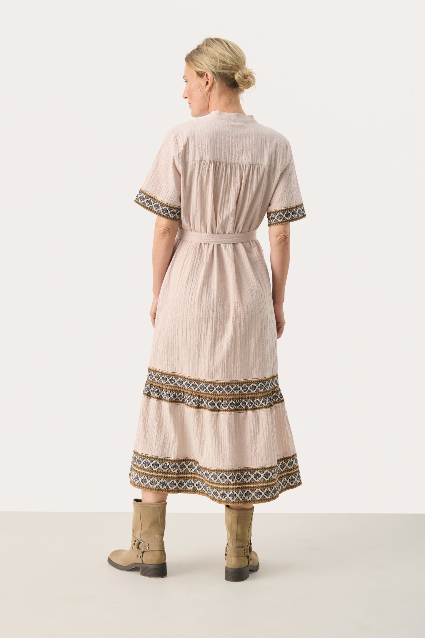 Part Two Jeila French Oak Border Dress