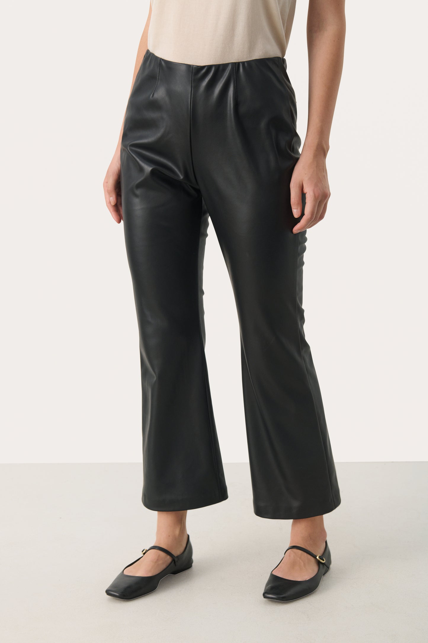 Part Two Lorenza Black Leatherette Trousers