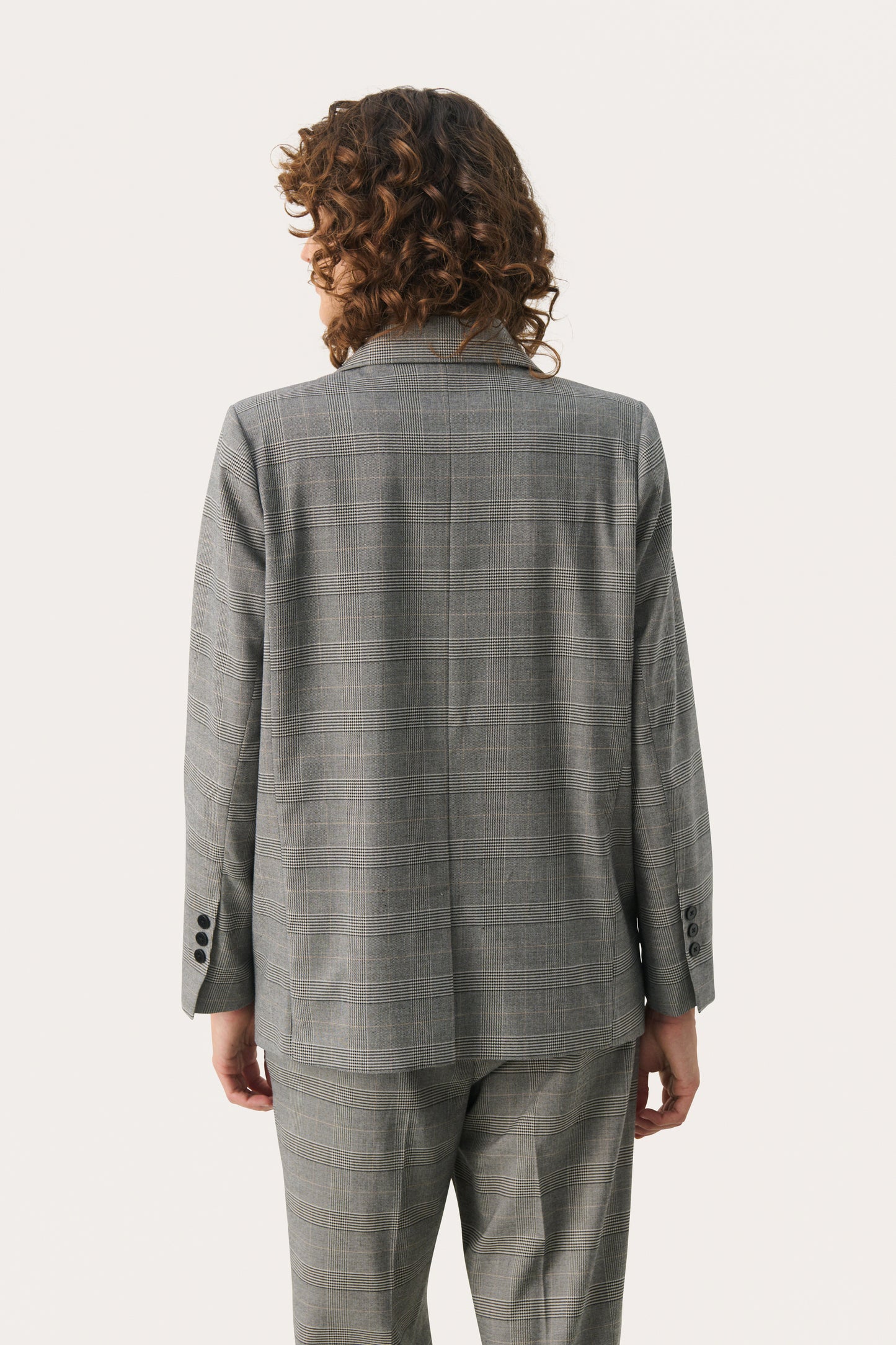 Part Two Sines Grey Check Jacket