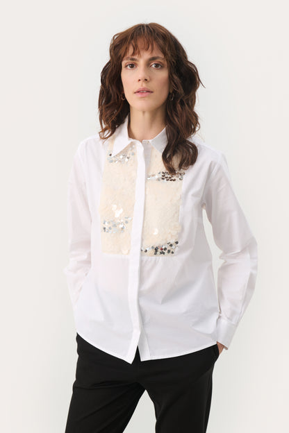 Part Two Maye Bright White Cotton Shirt