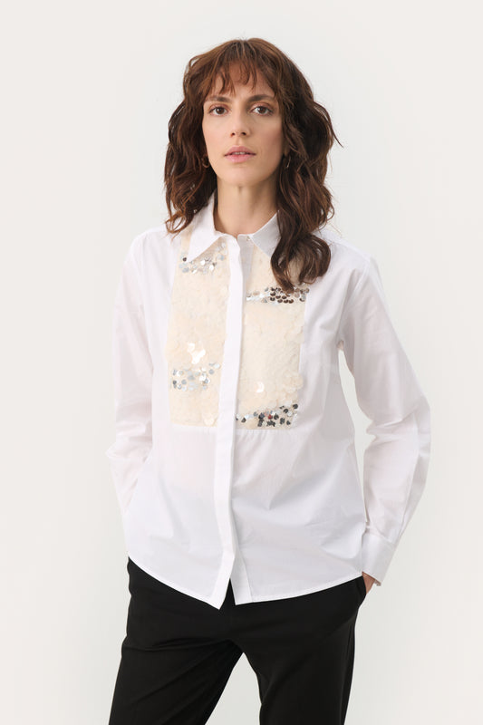 Part Two Maye Bright White Cotton Shirt