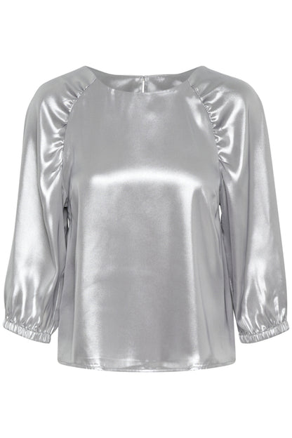 Part Two Marica Silver Metallic Blouse