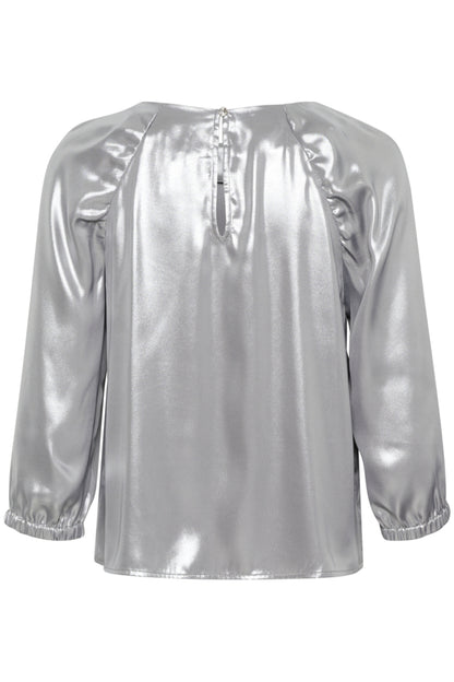 Part Two Marica Silver Metallic Blouse