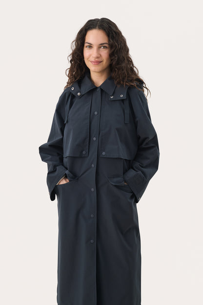 Part Two Noir Dark Navy Coat