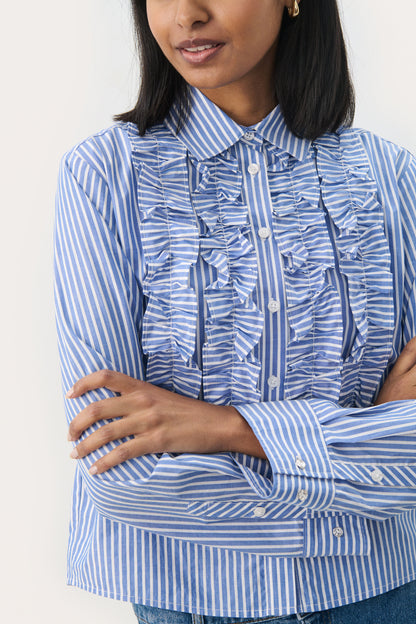 Part Two Pranvera Amparo Blue Stripe Shirt