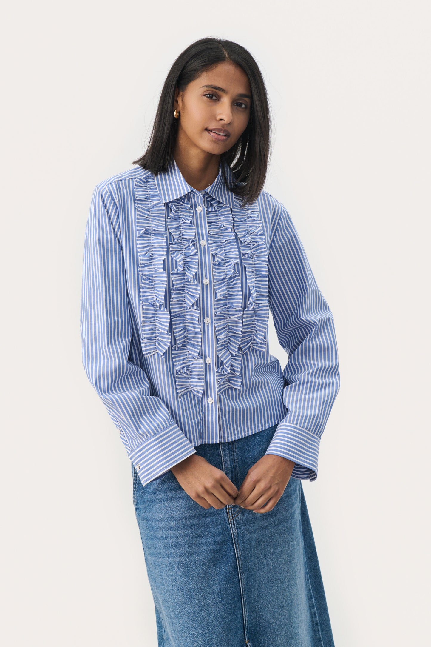 Part Two Pranvera Amparo Blue Stripe Shirt