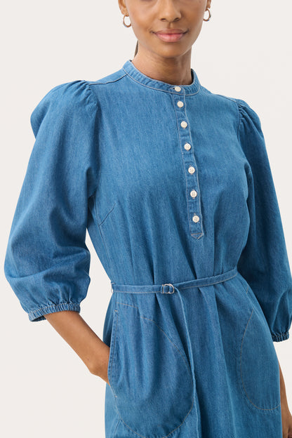 Part Two Nadija Medium Blue Denim Dress