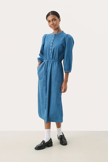 Part Two Nadija Medium Blue Denim Dress