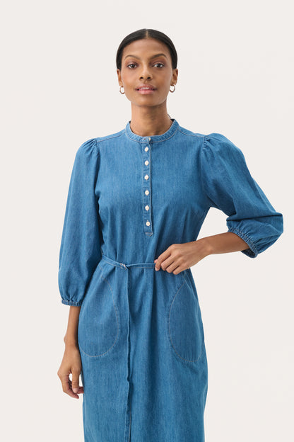 Part Two Nadija Medium Blue Denim Dress