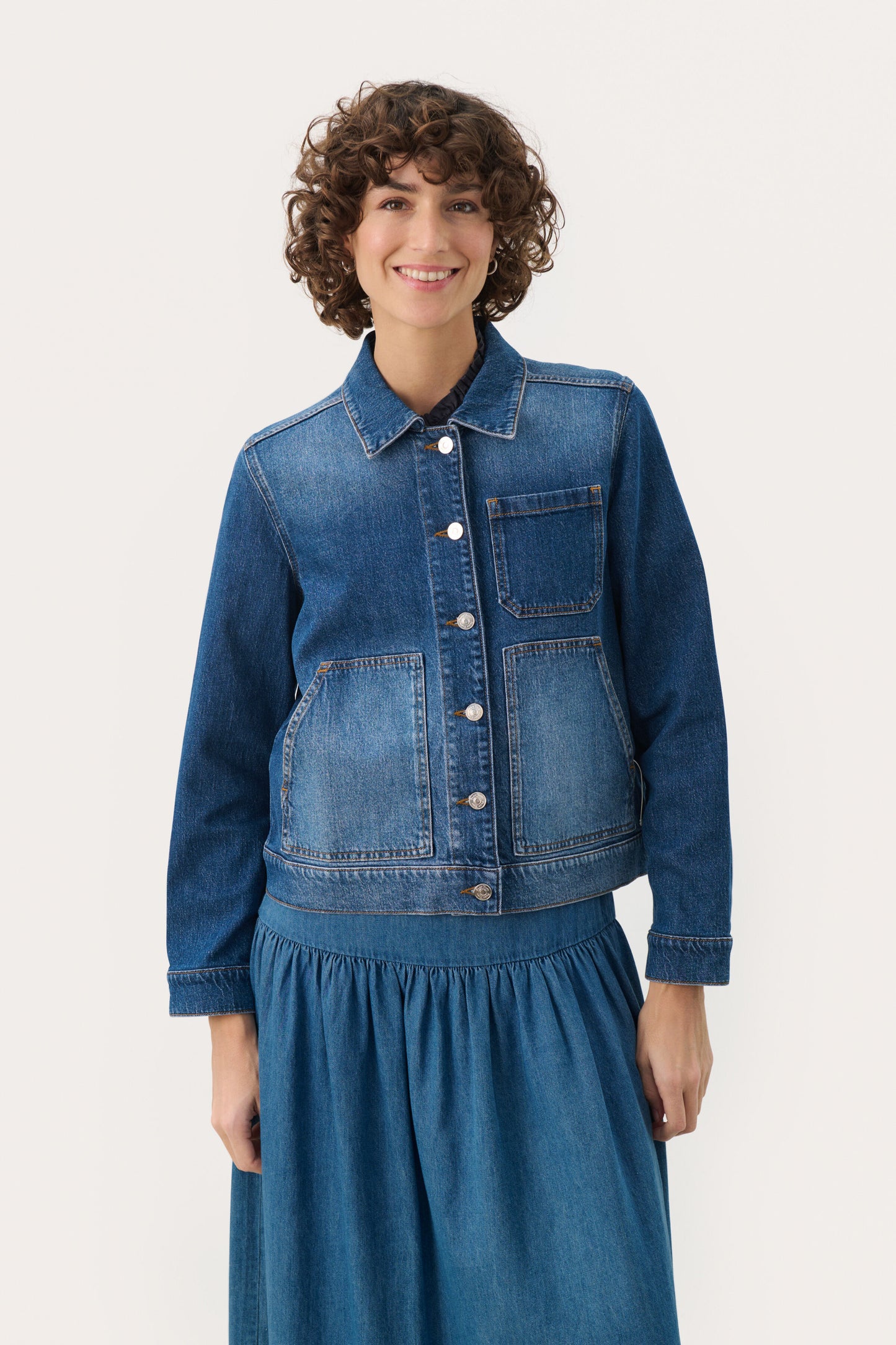 Part Two Nannie Medium Blue Denim Jacket