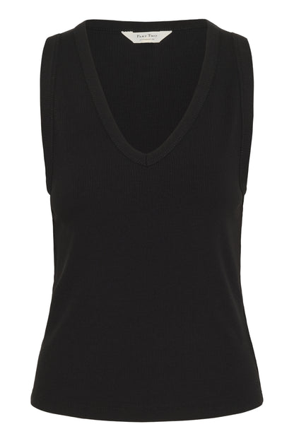 Part Two Nikkia Black Vest Top