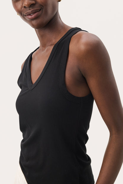 Part Two Nikkia Black Vest Top