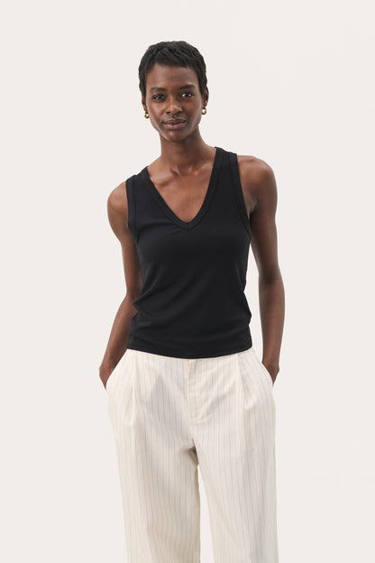 Part Two Nikkia Black Vest Top