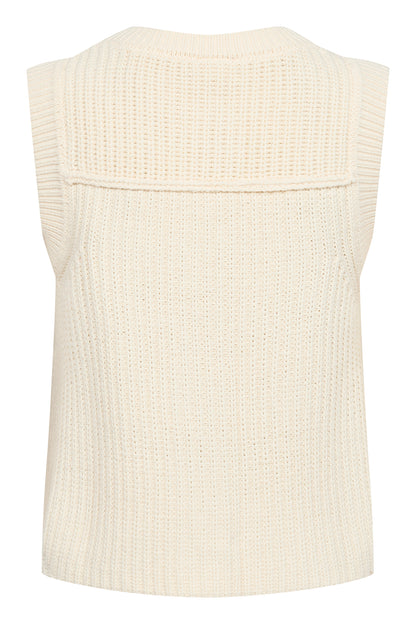 Part Two Noemie Whitecap Gray Knitted Waistcoat