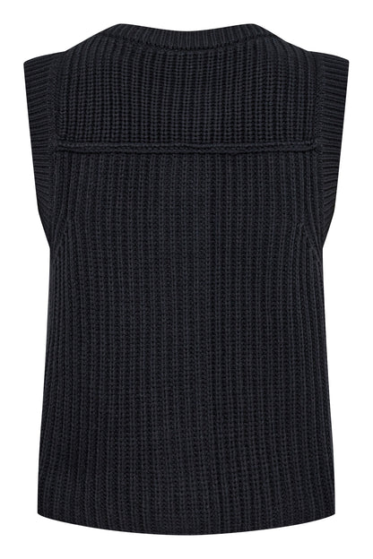 Part Two Noemie Dark Navy Knitted Waistcoat