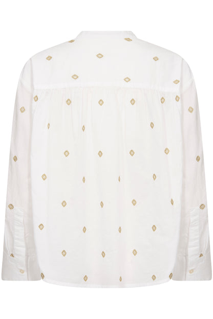 Part Two Natale Bright White/Gold Blouse