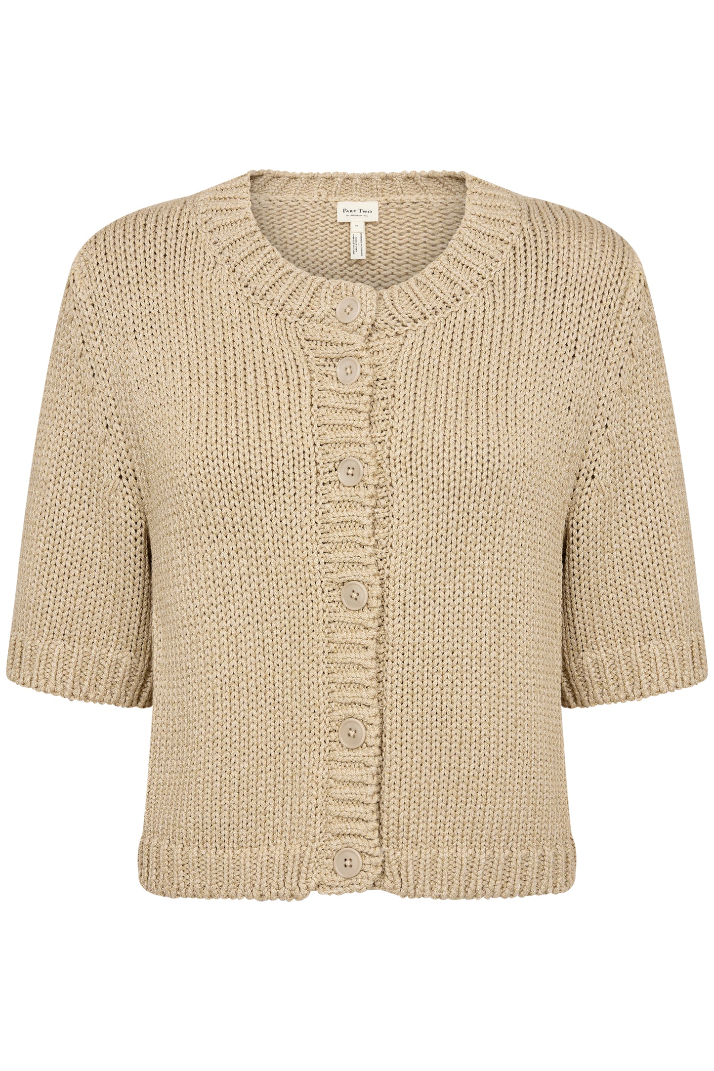 Part Two Nathelie French Oak Metallic Cardigan