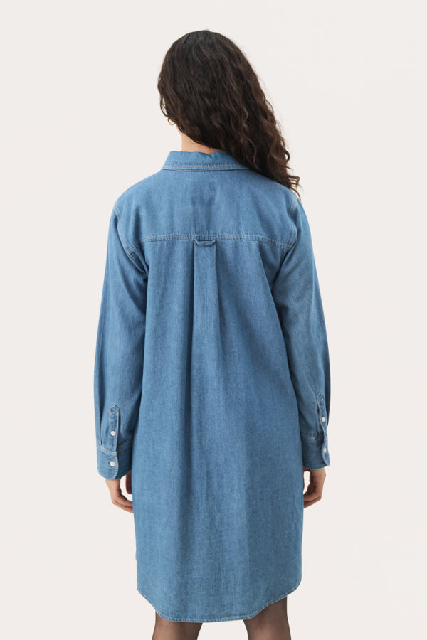 Part Two Nuria Medium Blue Denim Dress